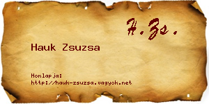 Hauk Zsuzsa névjegykártya